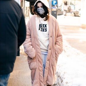 Selena Gomez Free People Dolman Duvet Coat